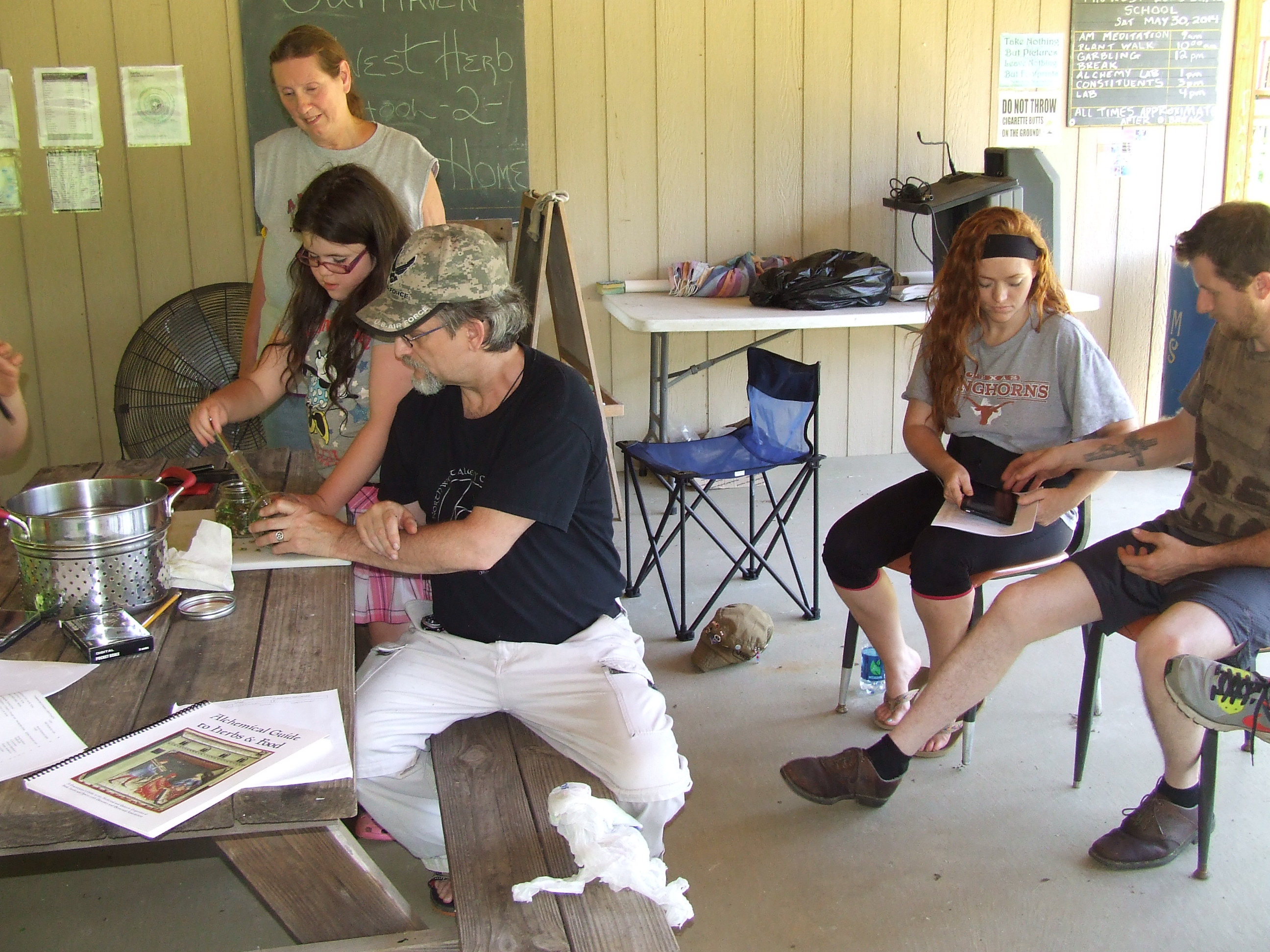 Preparing the plant for processing.